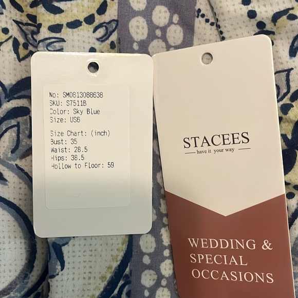 Elegant Blue Maxi Dress - Picture 2 of 2